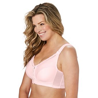 Comfort Choice Women's Plus Size Front-Close Cotton Wireless Posture Bra
