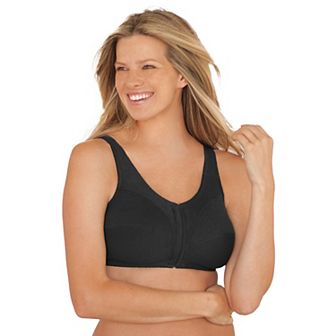Comfort Choice Women's Plus Size Cotton Front-Close Wireless Bra
