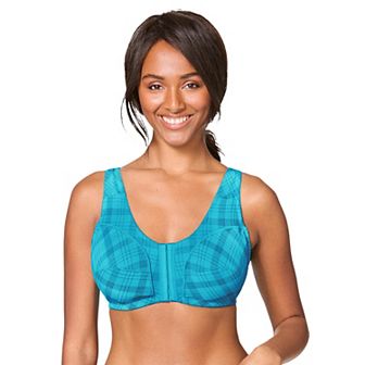 Comfort Choice Women's Plus Size Cotton Front-Close Wireless Bra