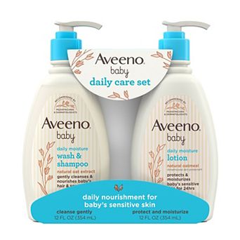Aveeno Baby Daily Care Baby Wash, Shampoo, and Lotion Gift Set