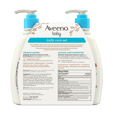 Aveeno Baby Daily Care Baby Wash, Shampoo, and Lotion Gift Set
