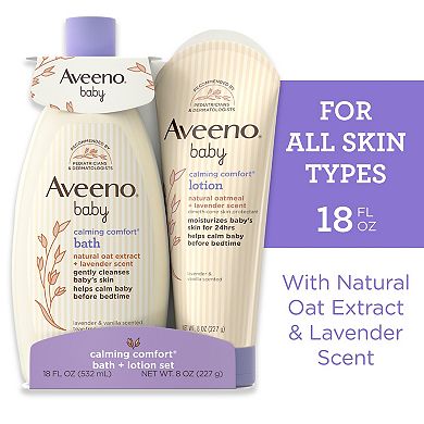 Aveeno Baby Calming Comfort Bedtime Bath & Body Lotion Set