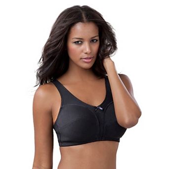 Comfort Choice Women's Plus Size Cotton Back-Close Wireless Bra