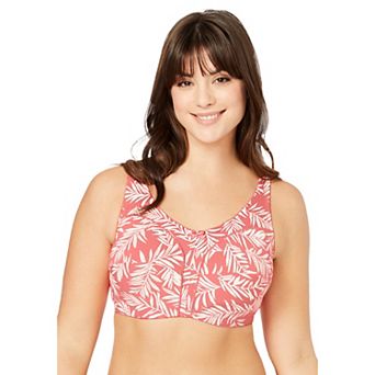 Comfort Choice Women's Plus Size Cotton Back-Close Wireless Bra