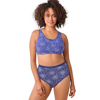 Comfort Choice Women's Plus Size Cotton Back-Close Wireless Bra