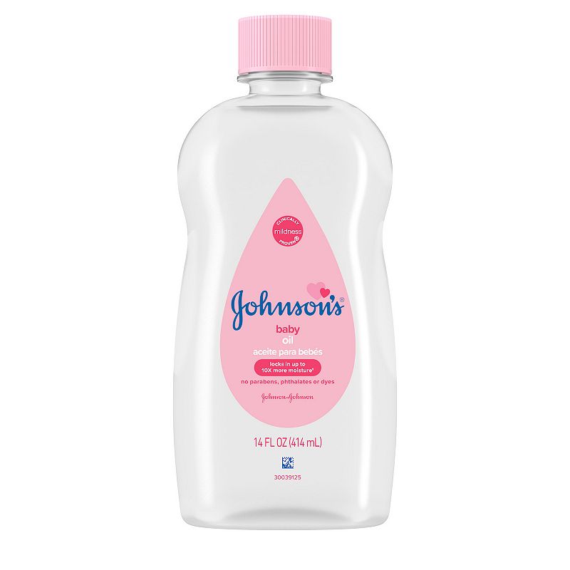 Johnson's Baby Body Pure Mineral Oil, Gentle & Soothing Massage Oil for Dry Skin - Original Scent - 14 fl oz