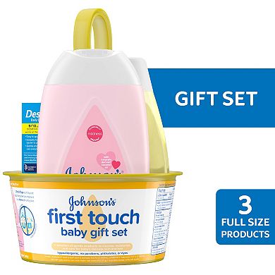 Johnson & Johnson 4-Piece Baby Bath & Skin First Touch Gift Set