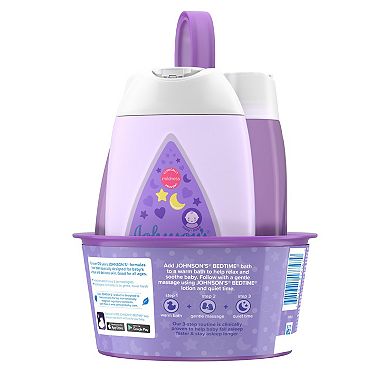 Johnson & Johnson 4-Piece Sleepy Time Relaxing Baby Bedtime Gift Set