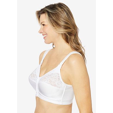 Comfort Choice Women's Plus Size Easy Enhancer Front Close Wireless Posture Bra