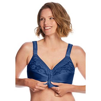 Comfort Choice Women's Plus Size Easy Enhancer Front Close Wireless Posture Bra