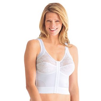 Comfort Choice Women's Plus Size Front-close Longline Wireless Posture Bra