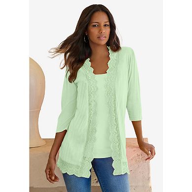 Roaman's Women's Plus Size Cotton Scoopneck Tank Top