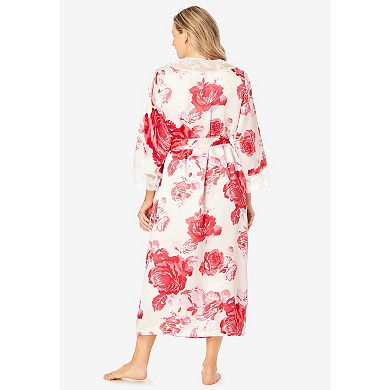 Amoureuse Plus Size The Luxe Satin Long Peignoir Set