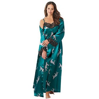 Amoureuse Plus Size The Luxe Satin Long Peignoir Set