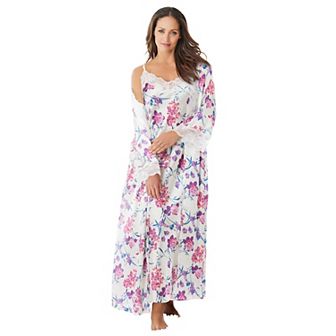 Amoureuse Plus Size The Luxe Satin Long Peignoir Set