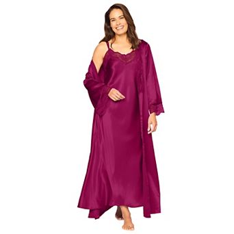Amoureuse Plus Size The Luxe Satin Long Peignoir Set