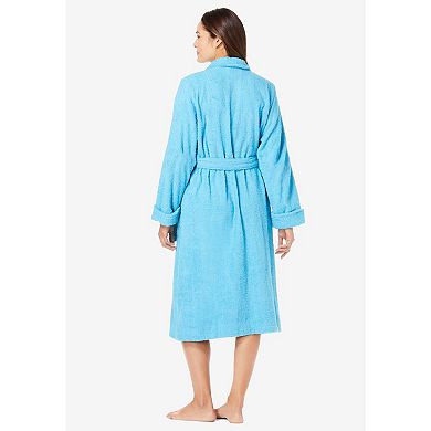 Dreams & Co. Plus Size Short Terry Robe