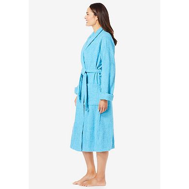 Dreams & Co. Plus Size Short Terry Robe