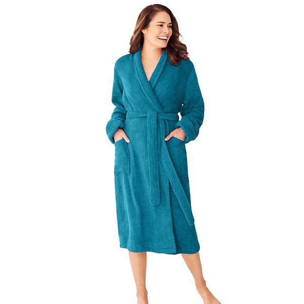 Dreams & Co. Women's Plus Size Short Terry Robe