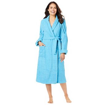 Dreams & Co. Plus Size Short Terry Robe