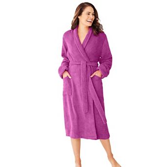 Dreams & Co. Plus Size Short Terry Robe