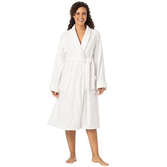 Dreams & Co. Plus Size Short Terry Robe