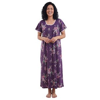 Only Necessities Plus Size Long Pintuck Knit Gown