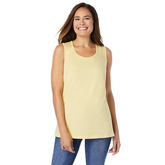 Woman Within Plus Size Perfect Scoopneck Tank