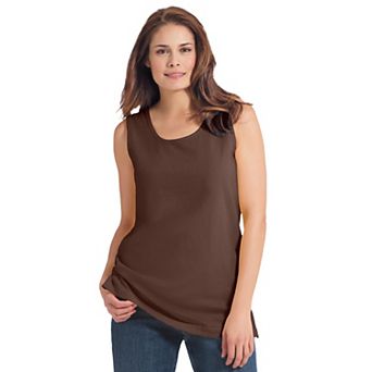 Woman Within Plus Size Perfect Scoopneck Tank