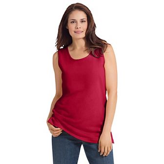 Woman Within Plus Size Perfect Scoopneck Tank