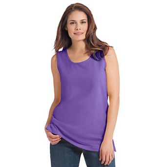 Woman Within Plus Size Perfect Scoopneck Tank