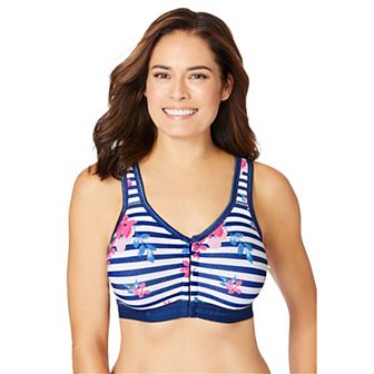 Comfort Choice Women's Plus Size Wireless Front-Close Lounge Bra