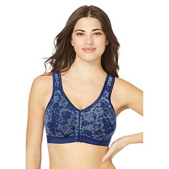 Comfort Choice Women's Plus Size Wireless Front-Close Lounge Bra