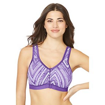 Comfort Choice Women's Plus Size Wireless Front-Close Lounge Bra