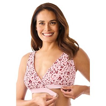 Comfort Choice Women's Plus Size Wireless Back-Close Lounge Bra