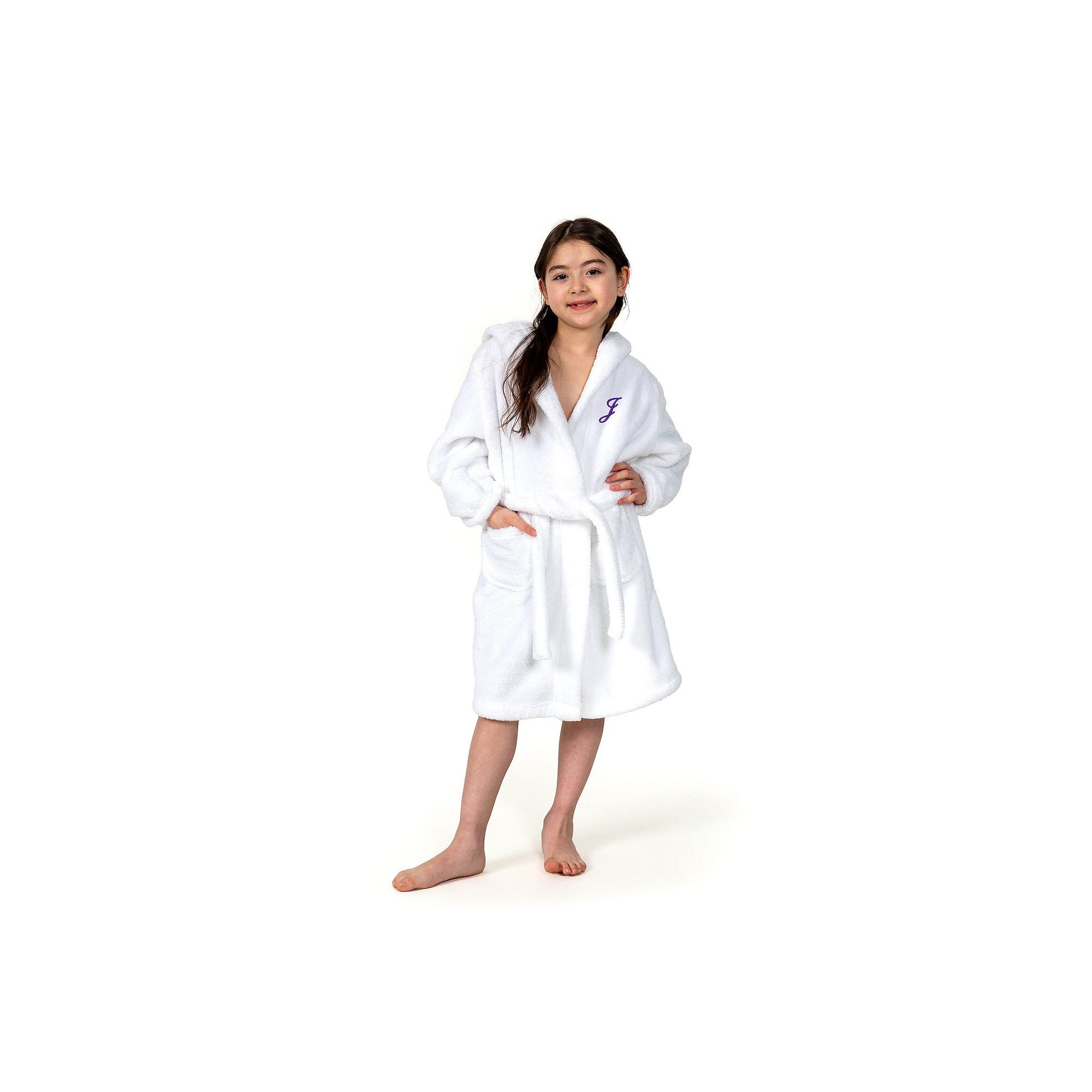 Linum Home Textiles Personalized Kids Super Plush Hooded Bathrobe, Boys, 