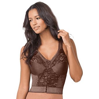 Comfort Choice Women's Plus Size Easy Enhancer Wireless Longline Posture Bra