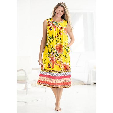 Only Necessities Plus Size Sleeveless Print Lounger