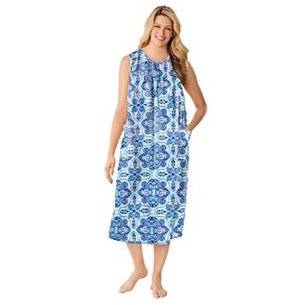 Only Necessities Plus Size Sleeveless Print Lounger