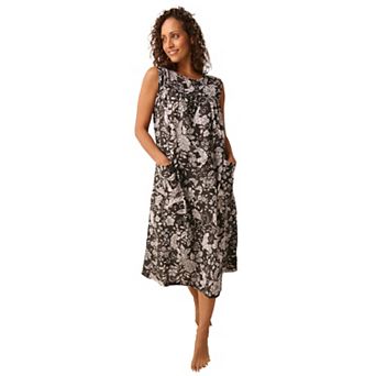 Only Necessities Plus Size Sleeveless Print Lounger