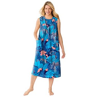 Only Necessities Plus Size Sleeveless Print Lounger