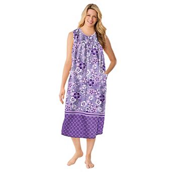 Only Necessities Plus Size Sleeveless Print Lounger