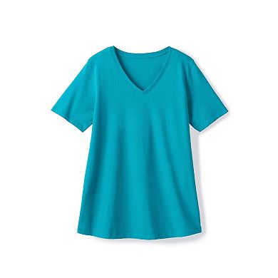 Woman Within Plus Size Petite Perfect Short-Sleeve V-Neck Tee