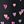 Black Floating Hearts