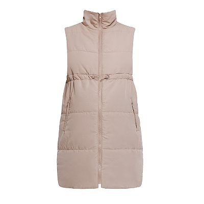 Maternity Motherhood Long Puffer Vest