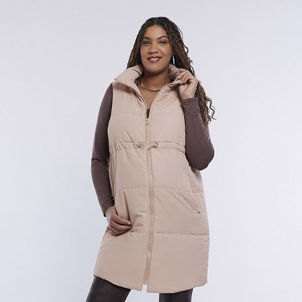 Maternity Motherhood Long Puffer Vest