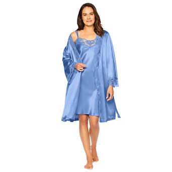 Amoureuse Plus Size The Luxe Satin Short Peignoir Set