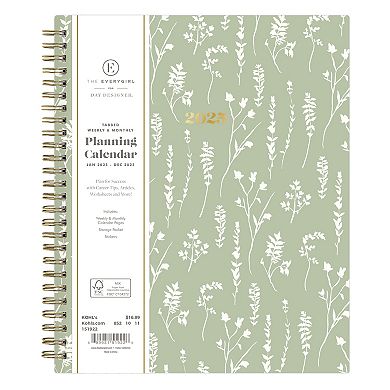 The Everygirl Floral Sage 7" x 9" Planning Calendar