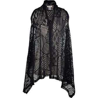 Women's Sleeveless Open Front Crochet Cardigan Bikini Cover Up