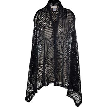 Women's Sleeveless Open Front Crochet Cardigan Bikini Cover Up